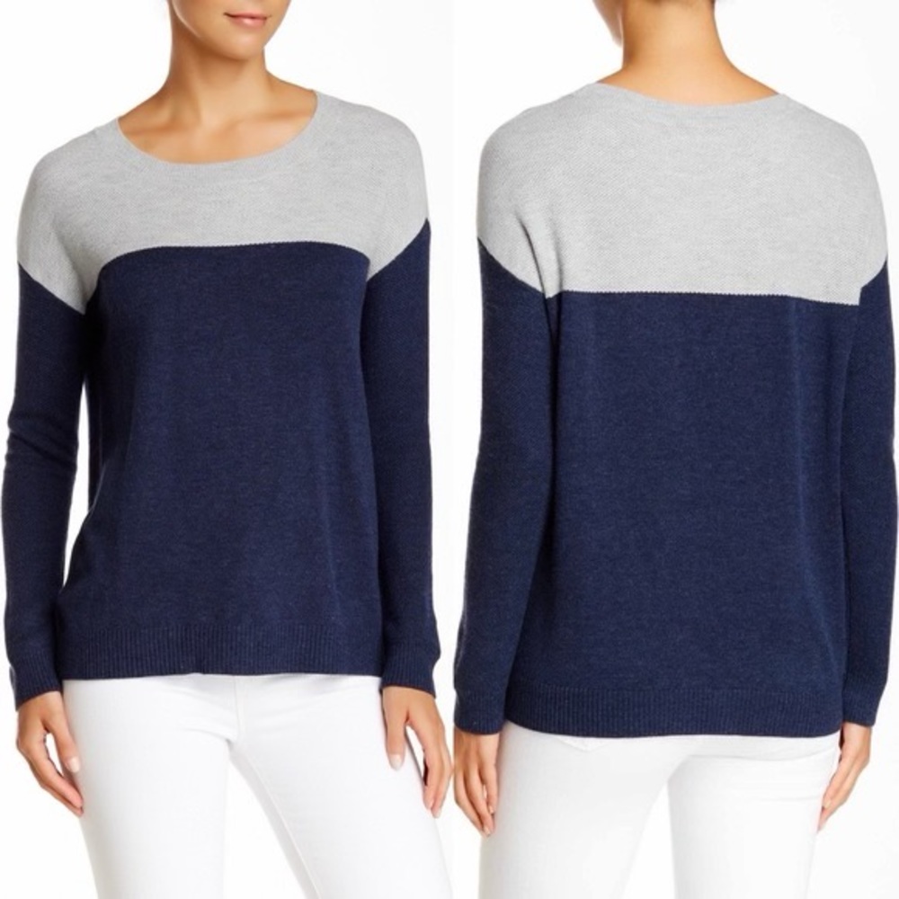 Joie Camilla Colorblock Cashmere Synthetic Blend Sweater Size XS